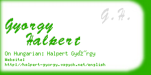 gyorgy halpert business card